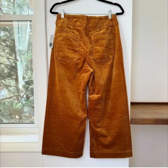 EUC Anthropologie Maeve The Colette Cropped Cord Wide Leg Bronze 31 Petite - Picture 6 of 8